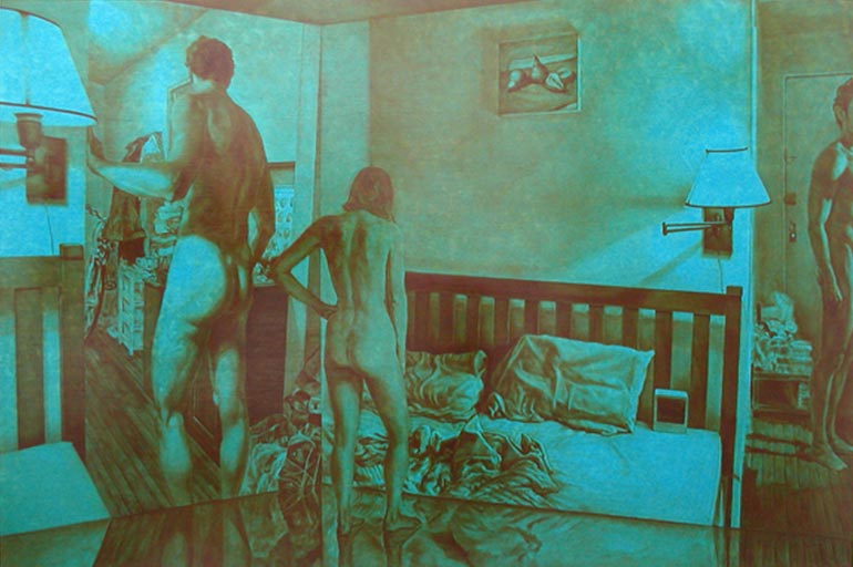 Blue Room,  oil on linen,  48" x 72"