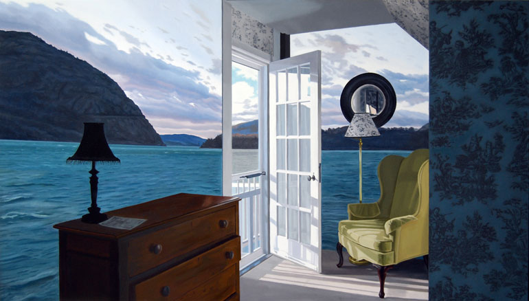 Float,  oil on linen,  23" x 40"