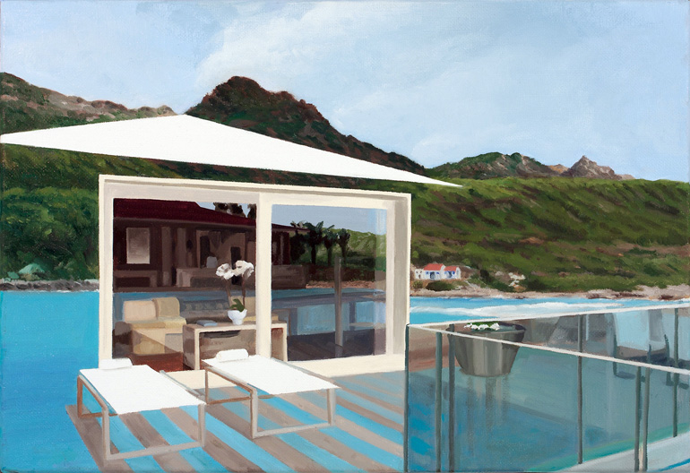 Passing Through,  oil on linen,  9.5" x 13.75"