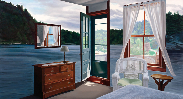 Retreat,  oil on linen,  23" x 42"