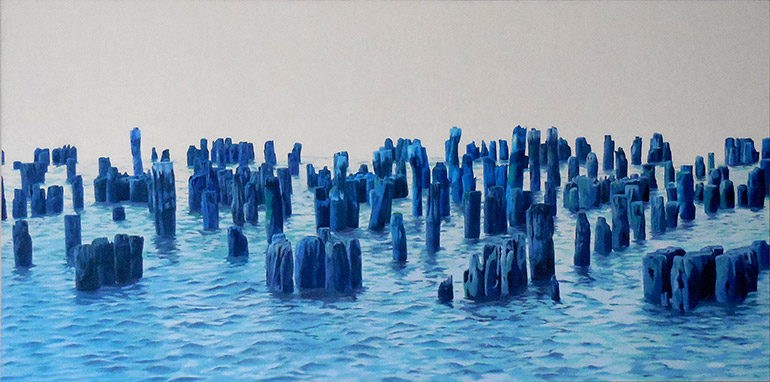 On the Verge,  oil on linen,  30" x 60"