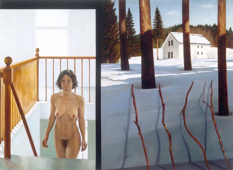 White House,  oil on linen,  38" x 60"